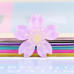 Plum Translucent Resin Cabochons, for Hair Accessories, Glitter Cherry, Plum, 26mm