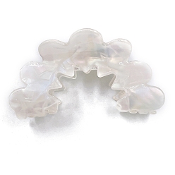 Seashell Color Hollow Wave Acrylic Large Claw Hair Clips, for Girls Women Thick Hair, Seashell Color, 83x42x39.5mm