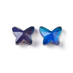 Colorful Faceted Glass Cabochons, Changing Color Mood Cabochons, Butterfly, Colorful, 8x7x3.7mm