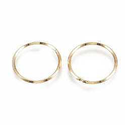 Real 18K Gold Plated Brass Linking Rings, Ring, Nickel Free, Real 18K Gold Plated, 20x1.5mm