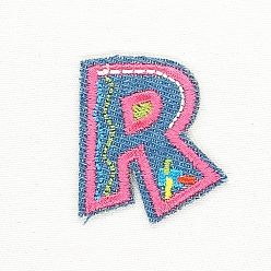 Letter R Computerized Embroidery Cloth Iron on/Sew on Patches, Costume Accessories, Appliques, Letter.R, 39x34mm