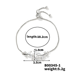  Модные браслеты-слайдеры в европейском и американском стиле со стразами, лист, 4 дюйм (10.2 см)