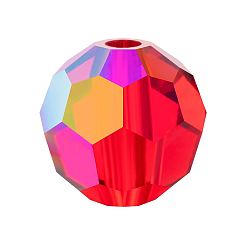 90070 200 Light Siam AB Хрустальные бусины preciosa®, чешский хрусталь, 451 19 602 круглый, 90070 200 светлый сиамский ab, 4 мм, отверстие : 1 мм