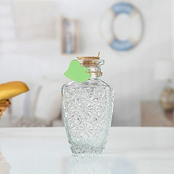 Цветок Стеклянная бусина контейнеры, желающие бутылки, с пробкой, цветок, 6.5x13 см