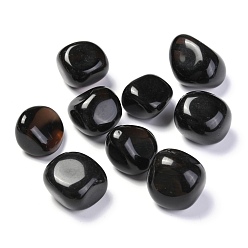 Obsidian Natural Obsidian Beads, No Hole, Nuggets, Tumbled Stone, Healing Stones for 7 Chakras Balancing, Crystal Therapy, Meditation, Reiki, Vase Filler Gems, 14~26x13~21x12~18mm, about 170pcs/1000g