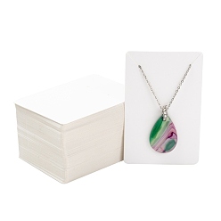White Cardboard Display Cards, Used For Necklace and Earring, White, 9x6cm