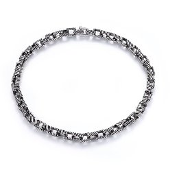 Antique Silver 304 Stainless Steel Box Chain Necklaces, Antique Silver, 23.62 inch(60cm), 11.5mm