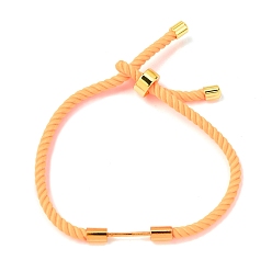 Сэнди Коричневый 3мм круглые нейлоновые миланские шнуры для изготовления ожерелий, с латунной фурнитурой , золотые, долговечный, стойки покрытие, песчаный коричневый, 8.03 дюйм (20.4 см)