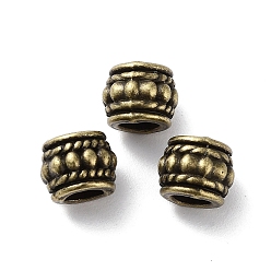 Antique Bronze Tibetan Style Alloy Beads, Cadmium Free & Lead Free, Column, Antique Bronze, 8x6.5mm, Hole: 4mm
