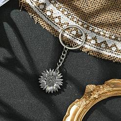 Античное Серебро Кулон из цветочного сплава, с железной фурнитурой, античное серебро, 8.7 см