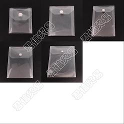 Clear 30Pcs 5 Styles Transparent Plastic Envelopes Folders, Document File Folder, for School Home Office Work, Rectangle, Clear, 6pcs/style