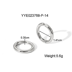 Серебро 304 из нержавеющей стали клипсы, серебряные, 14.1x3 мм