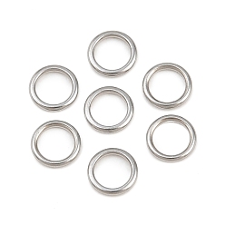 Edelstahl Farbe 304 Edelstahl geschlossen Ringe springen, Runde, Edelstahl Farbe, 22 Messgerät, 4x0.6 mm