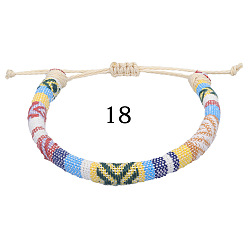 18 Bohemian Ethnic Style Handmade Braided Bracelet for Teens Colorful Surfing Friendship Bracelet