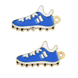 Shoes Подвески из эмали и сплава, спортивные мячи подвески, золотые, обуви, 25x14x1 мм, отверстие : 1.6 мм