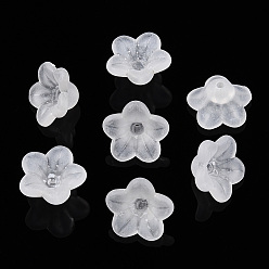 Transparent Transparente Acryl Perlen, Blume, matt, Transparent, 12x7 mm, Bohrung: 1 mm, ca. 460 Stk. / 50 g