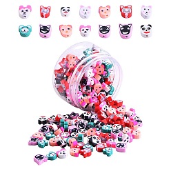 Mixed Color Handmade Polymer Clay Beads, Animal, Mixed Color, 9.5~12x8~12x4~6mm, Hole: 1.6~2mm, 200pcs/box