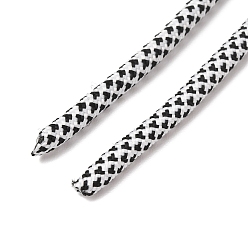 Weiß Polycotton-Geflechtschnur mit Innenkern, Runde, für Schnürsenkel, Schlüsselanhänger, Herstellung von Seilarmbändern, weiß, 5 mm, ca. 90~100 Meter/Bündel