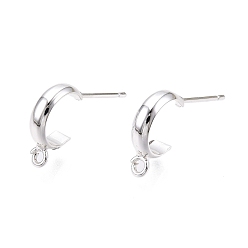 925 Sterling versilbert Messing Ohrstecker Erkenntnisse, 925 Sterling versilbert, 925 Sterling versilbert, 22x3 mm, Stift: 0.8 mm