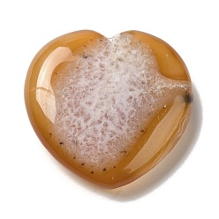 Carnelian Natural Carnelian Love Heart Ornaments, Reiki Energy Balancing Meditation Gift Decoration, 40x40.5~42.5x11~12mm