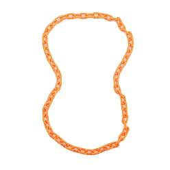 N2009-9 Orange Short Double-layered Cross Acrylic Necklace for Women - Long Fashion Jewelry Chain