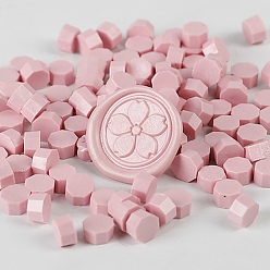 Pink Sealing Wax Particles, for Retro Seal Stamp, Octagon, Pink, Package Bag Size: 114x67mm, about 100pcs/bag