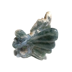 Moss Agate Natural Moss Agate Angel & Fairy Display Decorations, Figurine Home Decoration, Reiki Energy Stone for Healing, 40x45x40mm