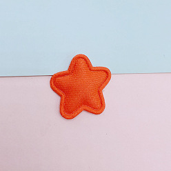 Orange Cloth Sew on Patches, Appliques, Costume Accessories, Star, Orange, 25mm