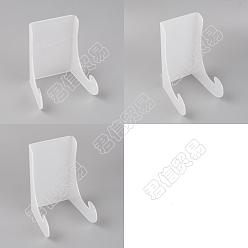 White 3Pcs 3 Style Acrylic Display Holder, White, 1pc/style
