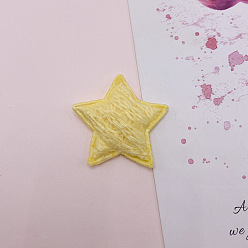 Светло-хаки Кабошоны из хлопчатобумажной ткани, звезда, светлый хаки, 40 мм