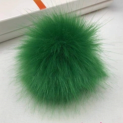 Green Imitation Fox Fur Pom Pom Balls, for Bags Scarves Garment Accessories Ornaments, Green, 10cm