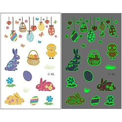 Colorful Luminous Removable Temporary Water Proof Tattoos Paper Stickers, Colorful, 12x7.5cm
