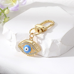 Blue eyes Colorful Alloy Devil Eye Keychain with Vintage Ethnic Style Bag Charm Pendant