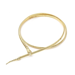 Golden Alloy Snake Chain Belt, Serpentine Waist Chain Necklace Bracelet for Women, Golden, 1085mm