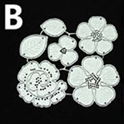 Flower Carbon Steel Cutting Dies Stencils, for DIY Scrapbooking, Photo Album, Decorative Embossing Paper Card, Flower, 133x108mm