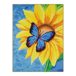 Butterfly DIY Diamond Painting Kit, Including Resin Rhinestones Bag, Diamond Sticky Pen, Tray Plate and Glue Clay, Butterfly, 400x300mm
