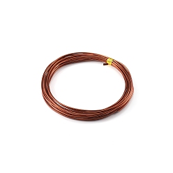 Sienna Aluminum Wire, Bendable Metal Craft Wire, Round, for DIY Jewelry Craft Making, Sienna, 10 Gauge, 2.5mm, 2M/roll