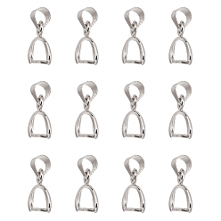 Платина Класс латунный залог щепотки льда для изготовления кулона, без кадмия, без никеля и без свинца, платина, 10.6~11x6x3 мм, отверстие : 4.5x4 мм, штифты : 1 мм