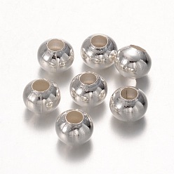 Серебро Серебряные, 8 мм, отверстие : 2.5~3 мм