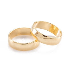 Настоящее золото 18K 304 нержавеющей стали связывающий кольца, Кольцевая форма, реальный 18 k позолоченный, 6.5x2 мм