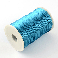 Озёрно--синий Полиэфирные шнуры, Плут синий, 2 мм, около 98.42 ярдов (90 м) / рулон