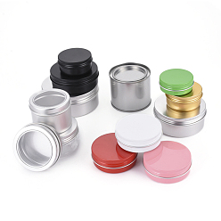 Mixed Color Aluminium Tin Cans, Aluminium Jar, Storage Containers for Cosmetic, Candles, Candies, Mixed Color, 4.2~10.3x1.7~6cm