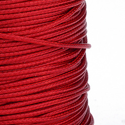 Red Braided Korean Waxed Polyester Cords, Red, 2.5mm, about 87.48 yards(80m)/roll