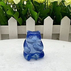 Опал Скульптурные украшения из синтетического опалита, для украшения стола домашнего офиса, медведь, 30~40 мм