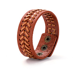 Light brown Minimalist Vintage Leather Bracelet for Direct Factory Sale in Europe and America
