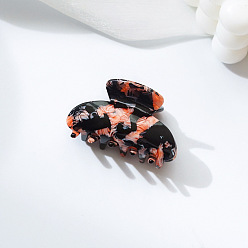 Pink and ink Tortoise Shell Hair Clip for Women, 6cm Barrette Claw Clamp with Acetic Acid Resin Texture, Fashionable Hair Accessories