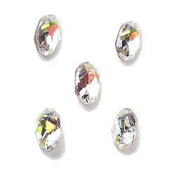 Light Crystal AB K 9 кабошоны из стеклянного страза, задние и задние, овальные, свет кристалл AB, 4x2.7x2 мм