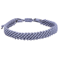 6 gray Multi-colored minimalist waxed thread braided bracelet for daily wear.