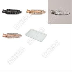 (52) Непрозрачная лаванда 16 шт. 4 цвета заколки для волос из сплава в форме доски для серфинга со стразами из кожи аллигатора, заколка для волос без следов челки, аксессуары для волос для девочек, разноцветные, 67x18.5x11 мм, 4 шт / цвет