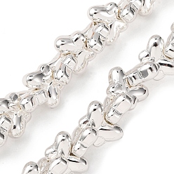 с Покрытием Серебра Стеклянные бусины с гальваническим покрытием , бабочка, со серебряным покрытием, 10x14.5x5.5 мм, отверстие : 1 мм, около 54 шт / нитка, 14.96'' (38 см)